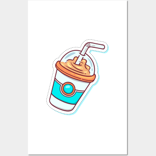 iced coffee Posters and Art